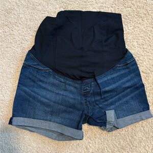 Ingrid & Isabel Blue Maternity Jean Shorts